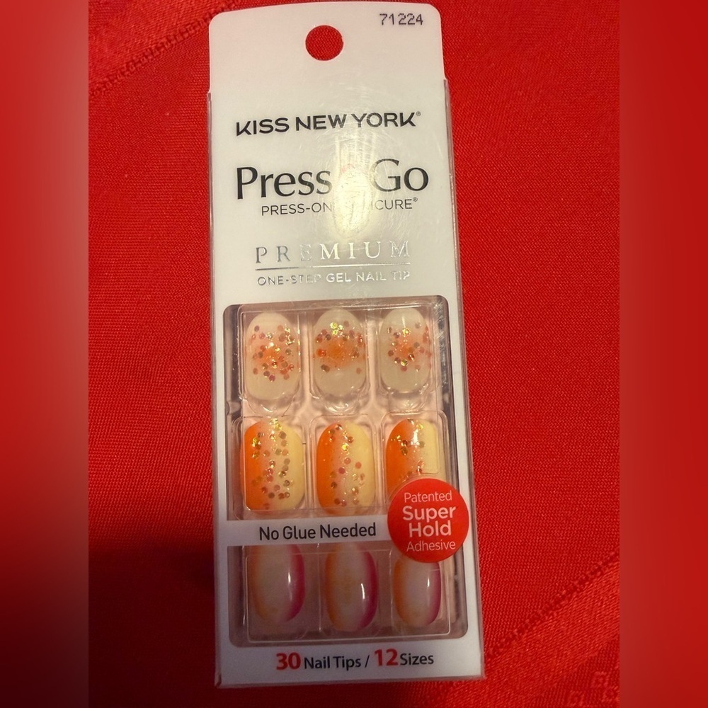 Kiss New York Press & Go Premium One-Step Gel Nail Tips vibrant colors